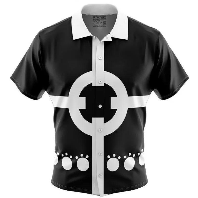 One Piece Luffy Anime Button Up Hawaiian Shirt Fashion Trend Breathable Loose Versatile Casual Sports Summer Men Cosplay Clothes