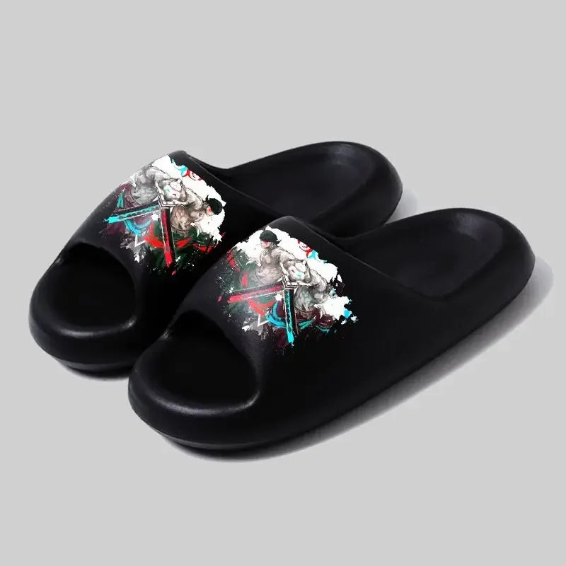 One Piece Luffy Zoro Cute soft bottom flip-flop personality stylish and comfortable men and women sandals holiday gift
