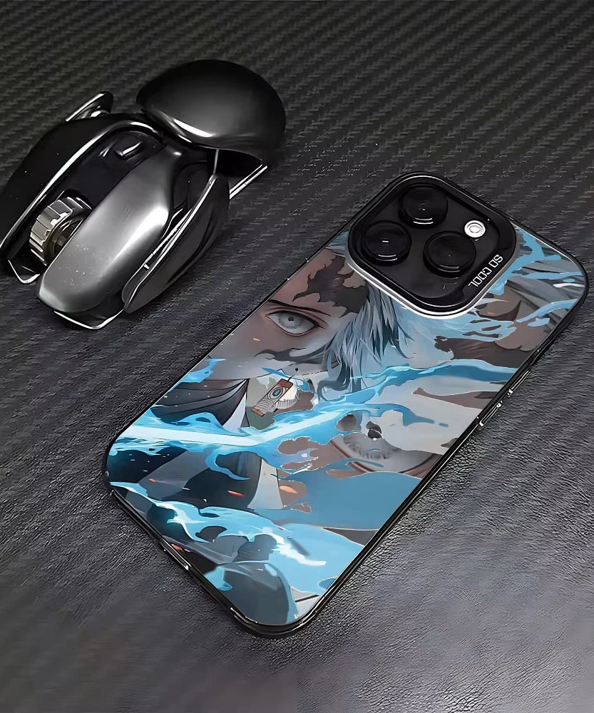 Anime D-Demon S-Slayer Plating Phone Case For Samsung Galaxy A14 A15 5G S21 S22 S23 S24 5G FE Plus Ultra A25 A35 A52 A53 A54 A55