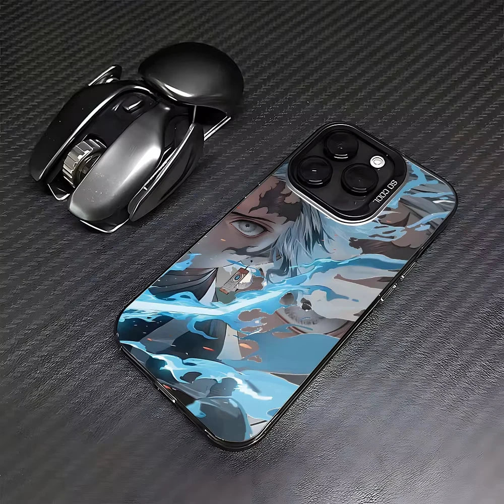 Anime D-Demon S-Slayer Plating Phone Case For Samsung Galaxy A14 A15 5G S21 S22 S23 S24 5G FE Plus Ultra A25 A35 A52 A53 A54 A55