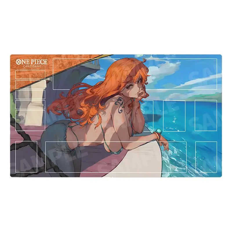 One Piece OPCG Playmat Luffy Edwards Newgate Anime Playmat Trading Card Game Mat Dedicated Card Play Against Table Mat Gift