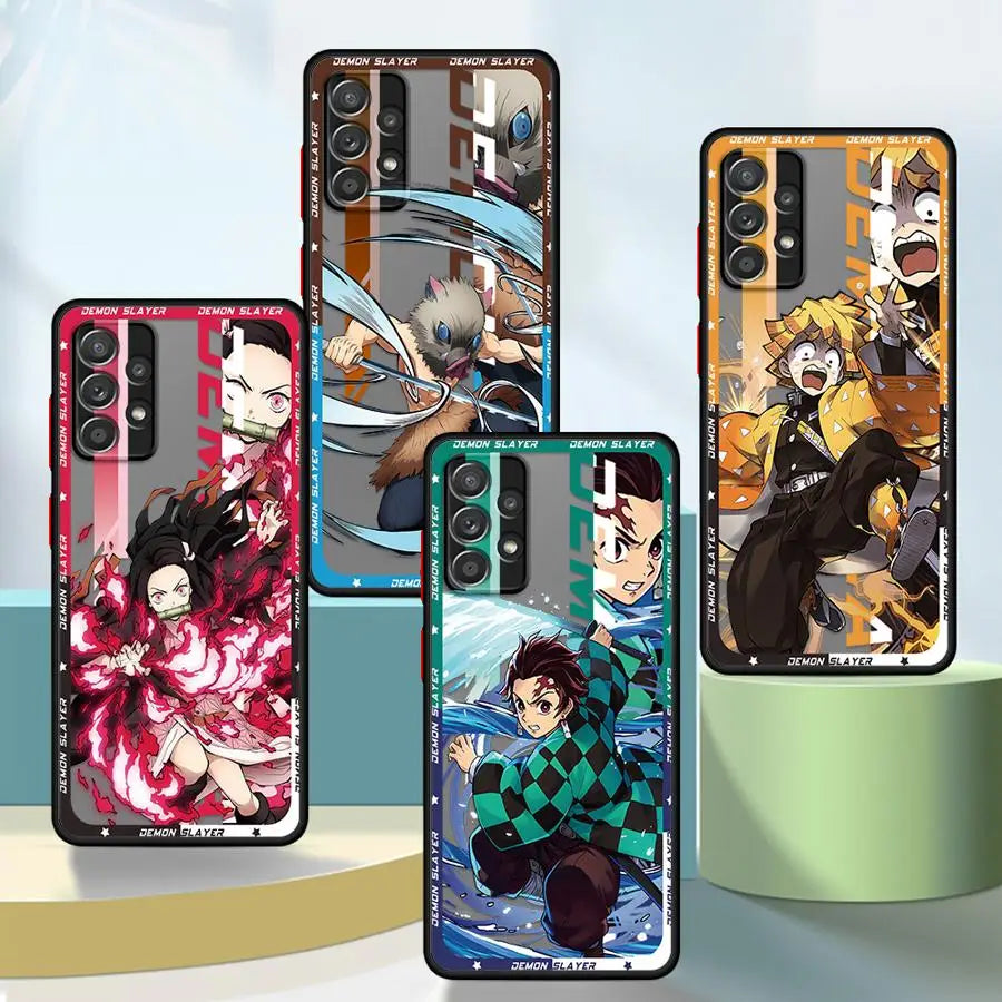 Anime Demons Slayers Soft Cover Phone Case for Samsung Galaxy A52 A16 A53 A21s A24 A22 A73 A32 A34 A72 A25 A15 A33 A54