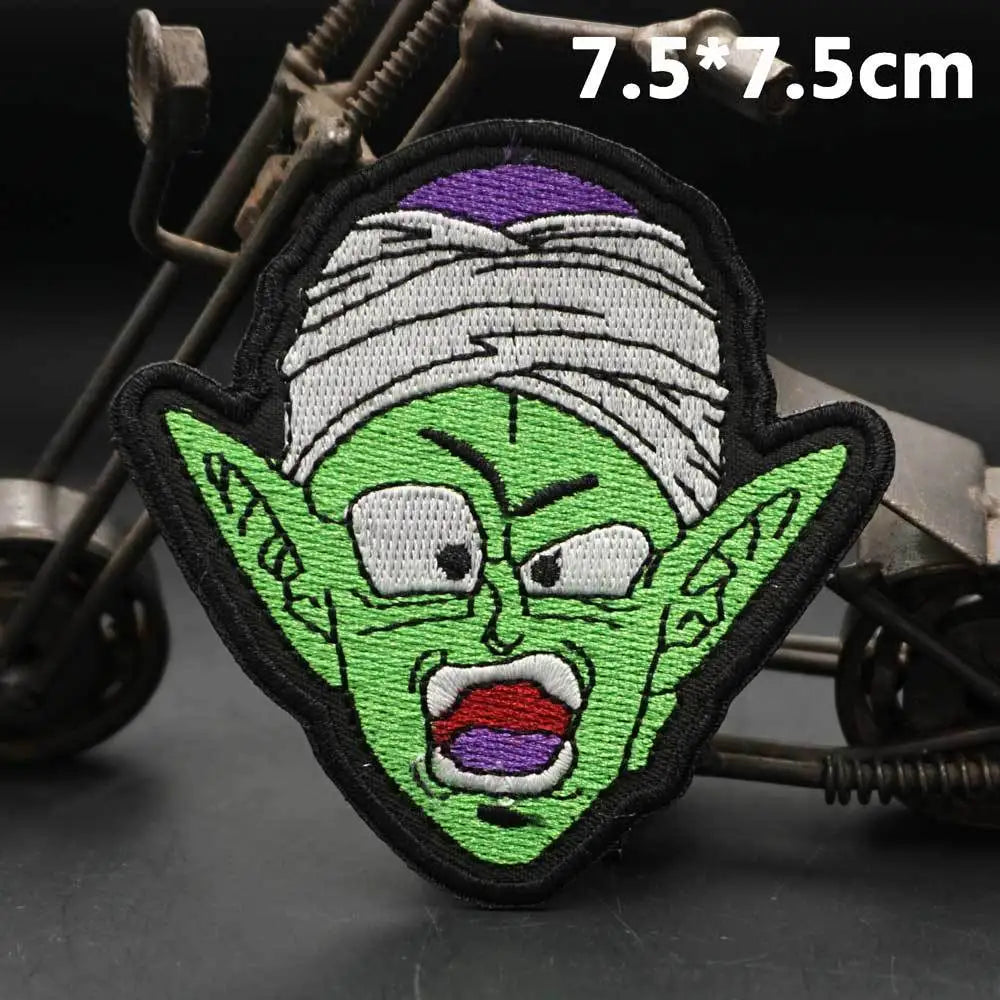 Dragon Ball Animation Peripherals Creative Kawaii Son Goku Vegeta Majin Buu Clothes Patches Embroidered Velcro Badges