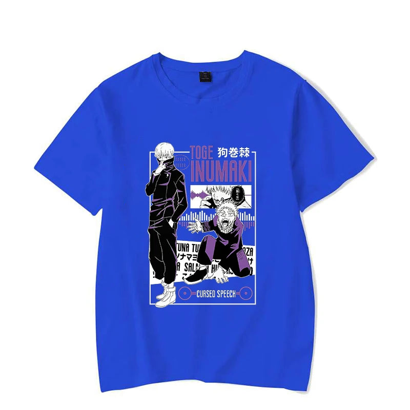 Hot Anime Inumaki Toge Graphic Short Sleeve T-Shirts For Women Men Shirts Loose T-Shirt Casual Summer T-Shirts Plus Size Tops