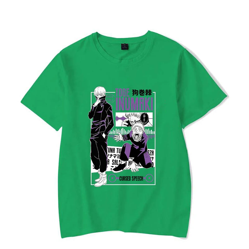 Hot Anime Inumaki Toge Graphic Short Sleeve T-Shirts For Women Men Shirts Loose T-Shirt Casual Summer T-Shirts Plus Size Tops