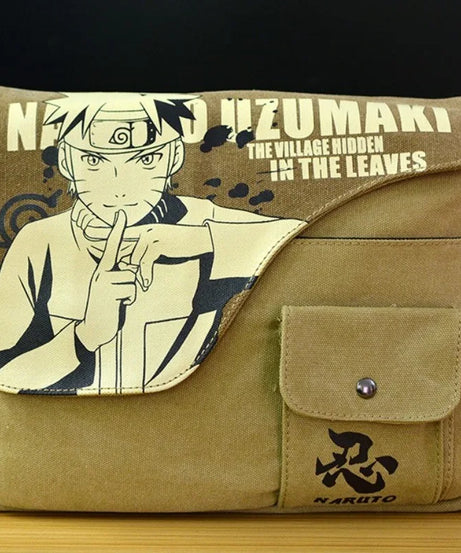 One Piece & Naruto Anime Crossbody Bag – Waterproof Canvas Shoulder Bag