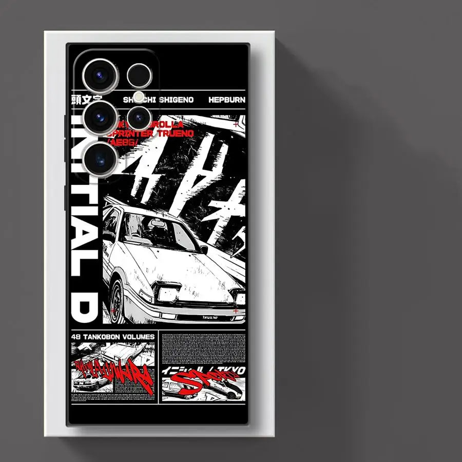 Anime Initial D Cool Phone Case for Samsung Galaxy S10 S9 Note 9 8 S8 Plus S10e Note 20 Ultra Note 10 Plus Silicon Cover
