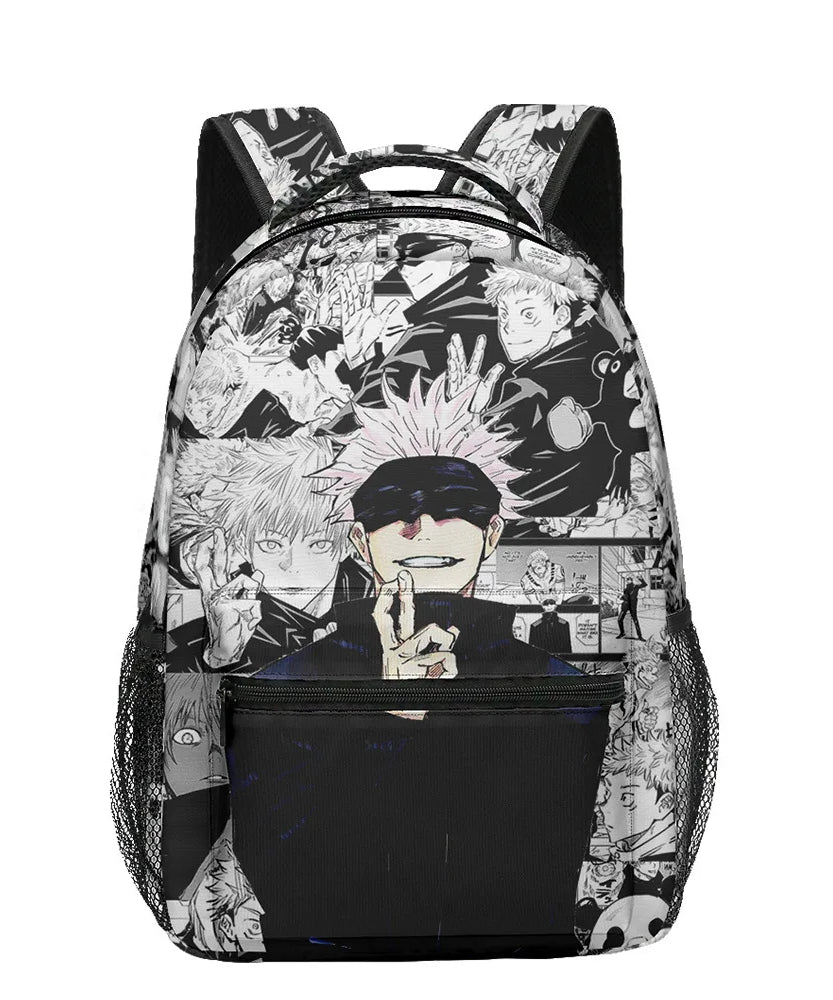 Boy Anime Printed Jujutsu Kaisen Gojo Satoru Backpack Large Capacity Drawstring Bag Student School Bag Travel