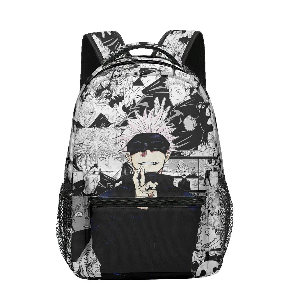 Boy Anime Printed Jujutsu Kaisen Gojo Satoru Backpack Large Capacity Drawstring Bag Student School Bag Travel