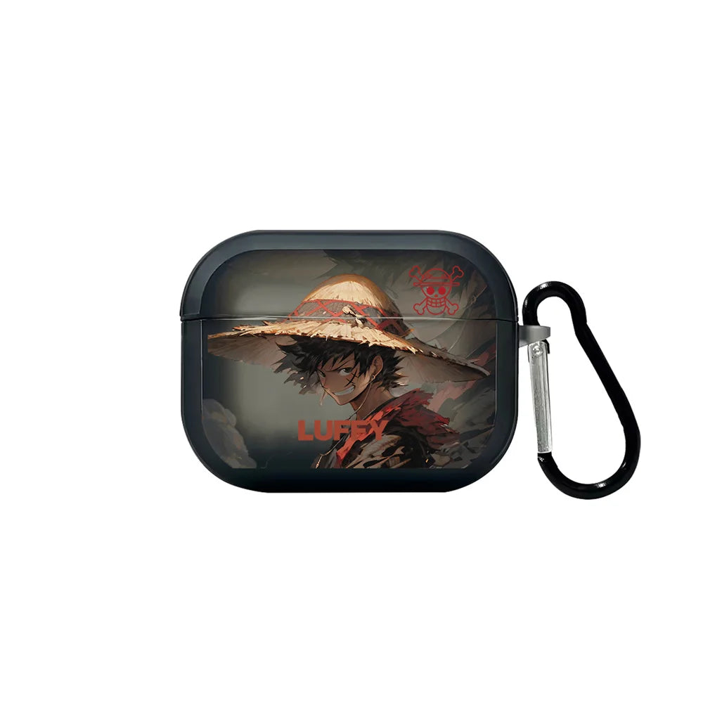 Anime One Piece Luffy Zoro Earphone Case For AirPods 4th 3rd 2nd Pro Pro2 Headphone Headset Wireless Protection Cover Funda