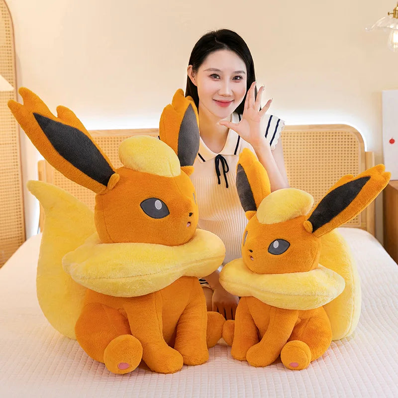 45/80cm Flareon Pokemon Plush Toys Large Anime Doll Cute Pillow Giant Pokémon Plushie Stuffed Gift for Kids Christmas