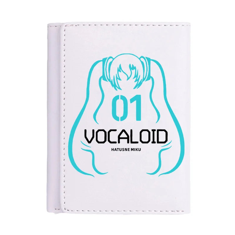 Hatsune Miku Anime Peripheral Zipper New PU Wallet Handsome Personality Boy Print Coin Purse Short Card Pack Holiday Gift