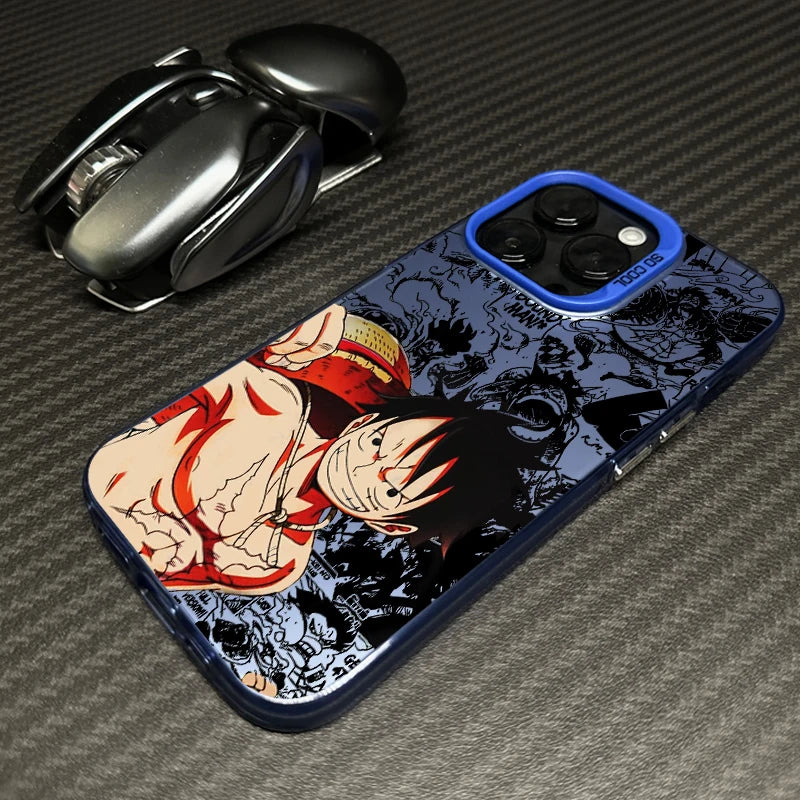 One Piece Logo iPhone 15 14 13 12 11 8 7 XS XR X Pro Max Plus  Case - Silver/Colorful