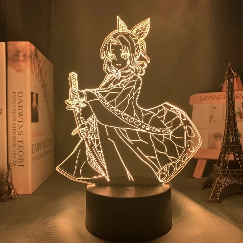 Manga 3d Light Kimetsu No Yaiba for Bedroom Decor Night Light Birthday Gift Table Lamp Anime Demon Slayer Mitsuri Kanroji Figure