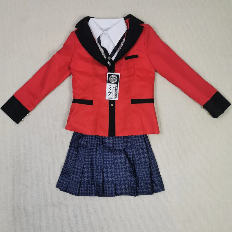Yumeko Jabami Cosplay Costume School Uniforms Jabami Yumeko Outfits Full Set with Stockings Girl JK School Uniform For Comic Con
