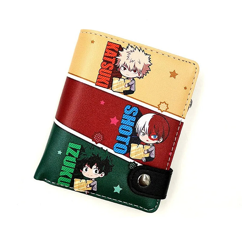 Anime My Hero Academia Todoroki Shoto Men's Wallets Midoriya Izuku Card Holders Purse