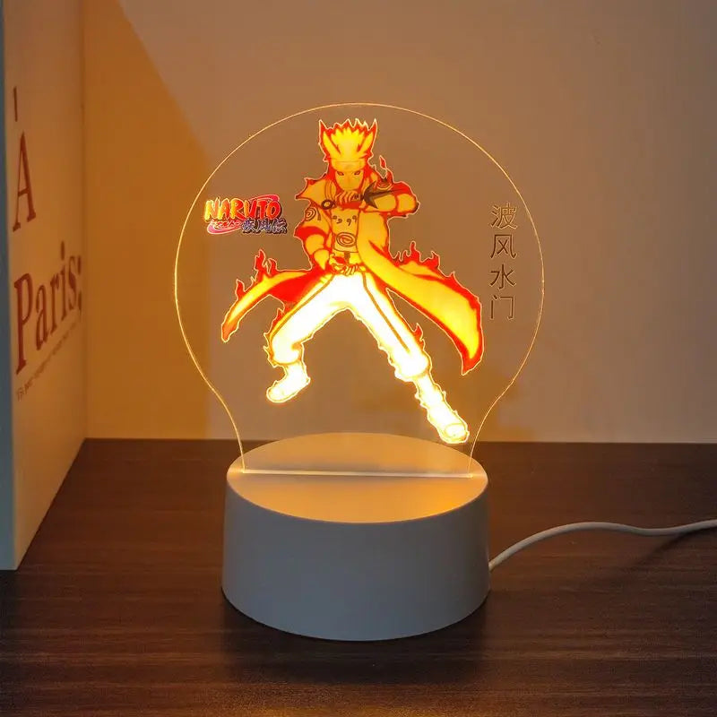 New Animation Naruto anime peripheral light-up stand night light Naruto Sasuke Uchiha Itachi Gaara Kakashi Tsunade holiday gift