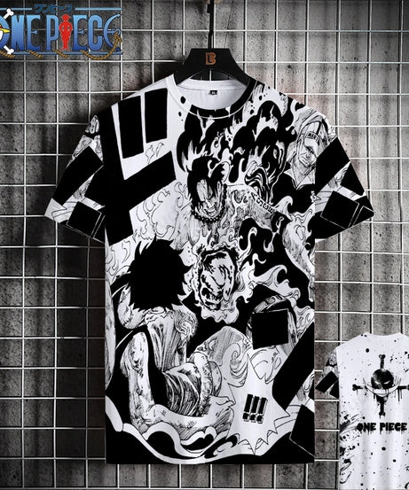 Luffy One Piece 3D Printed T-Shirt – Unisex Summer Anime Tee
