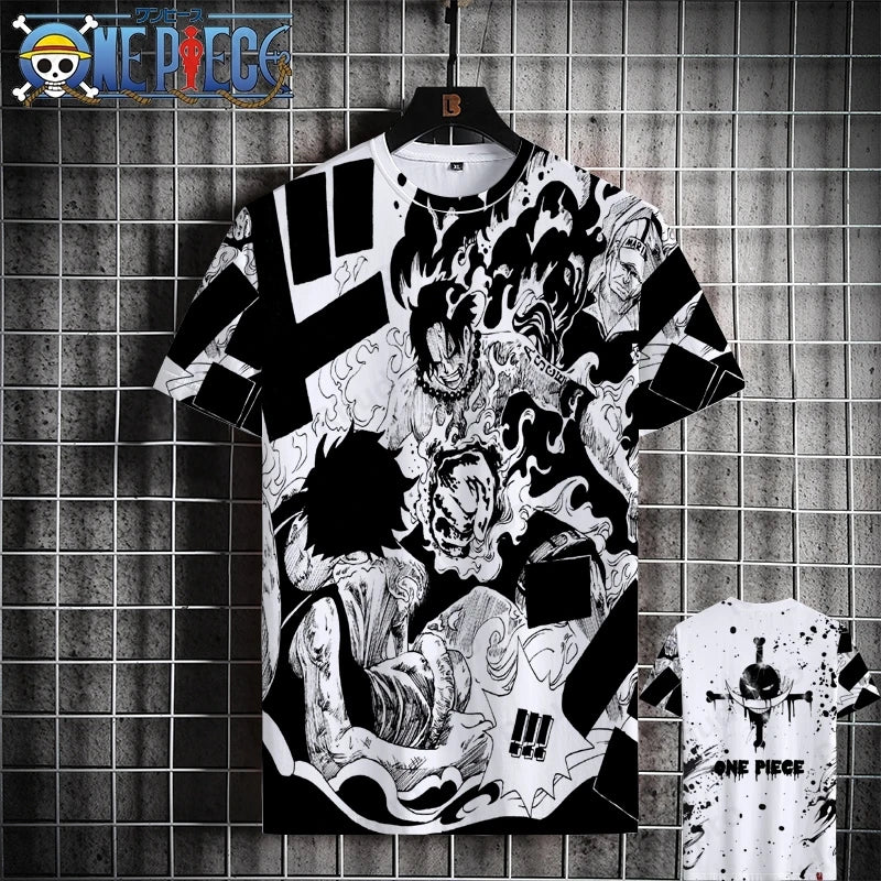 Luffy One Piece 3D Printed T-Shirt – Unisex Summer Anime Tee