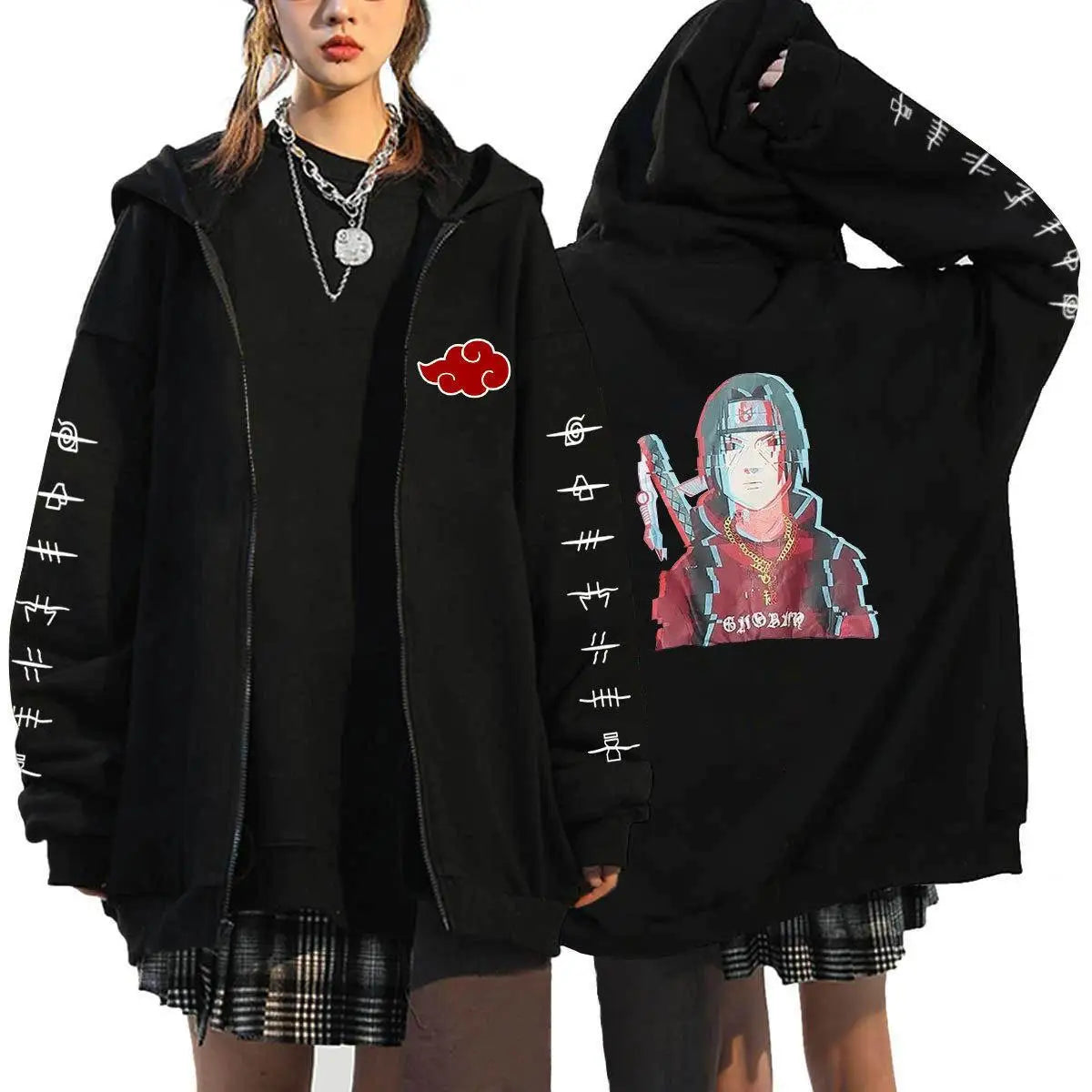 Autumn Zip Up Jacket Anime Naruto Figures Sweatshirt Men Women Plus Size Casual Clothing Harajuku Coat Halloween Gifts
