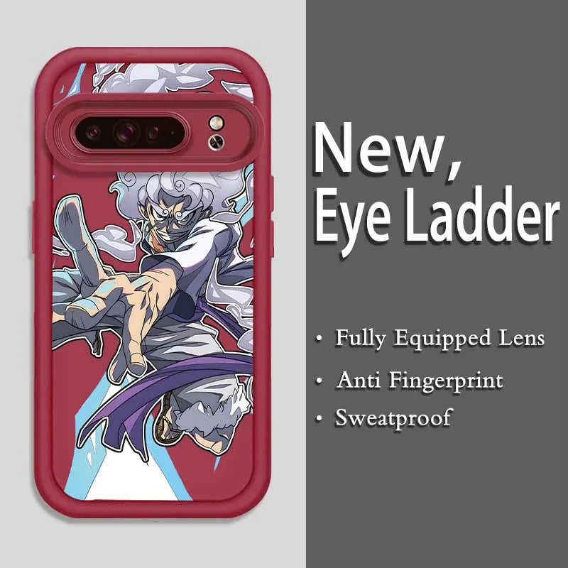 Anime Zoro One Piece Luffy Art Phone Case For Google Pixel 9 8A 8 7 7A Pro XL 5G Eye Ladder Soft TPU Shockproof Cover