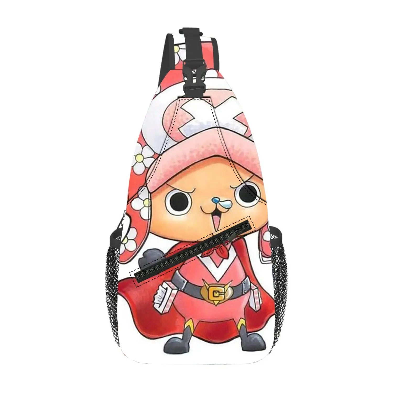 New One Piece Animation Peripheral Kawaii Chopper Portable Large Capacity Crossbody Bag Cute Creative Waist Bag Gift Wholesale