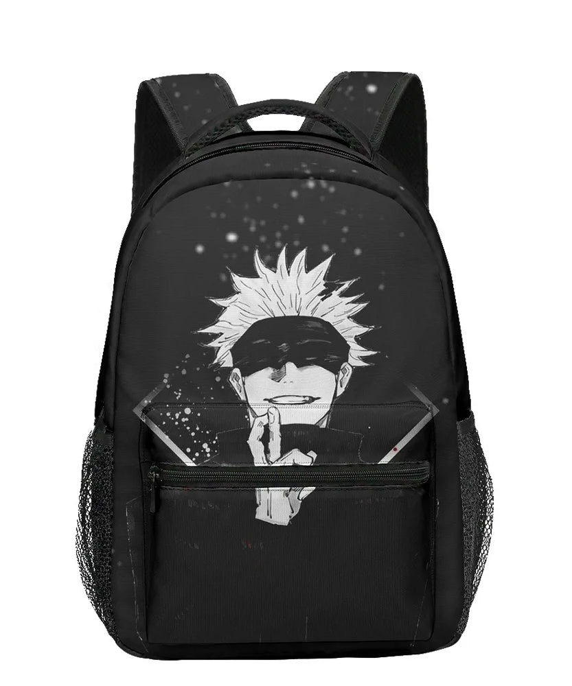 Boy Anime Printed Jujutsu Kaisen Gojo Satoru Backpack Large Capacity Drawstring Bag Student School Bag Travel