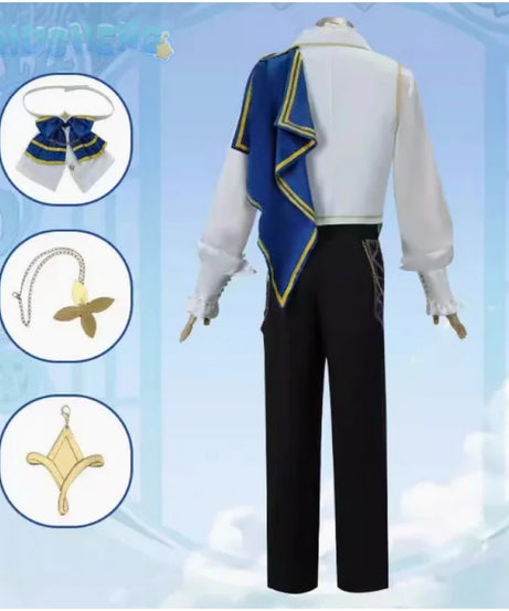 Genshin Impact Cosplay Albedo symphony concert Costume Wig shawl shirt accessories handsome  Halloween Christmas Uniform