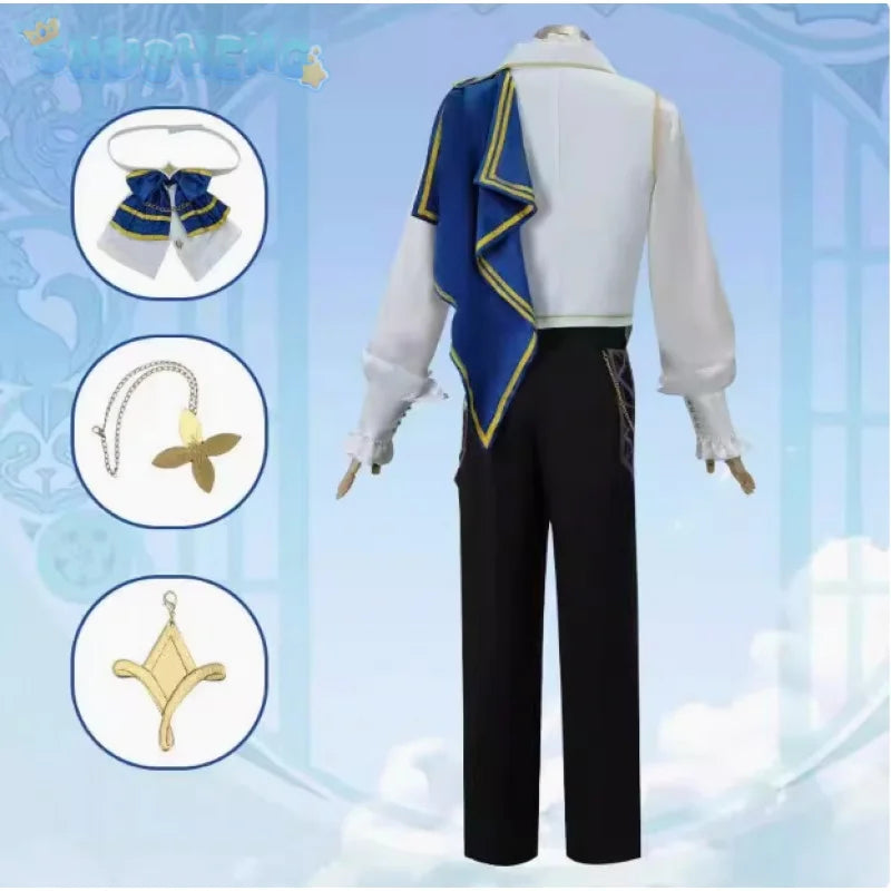 Genshin Impact Cosplay Albedo symphony concert Costume Wig shawl shirt accessories handsome  Halloween Christmas Uniform