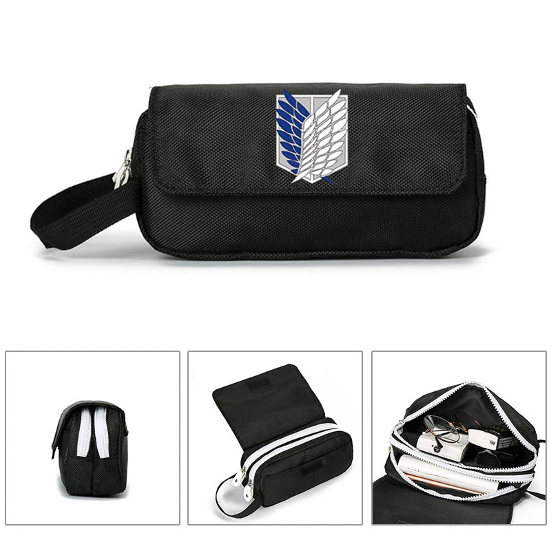 New Attack On Titan Pencil Case Student Anime Peripheral Pencil Case Fashion Stationery Case Christmas Birthday Fan Gifts