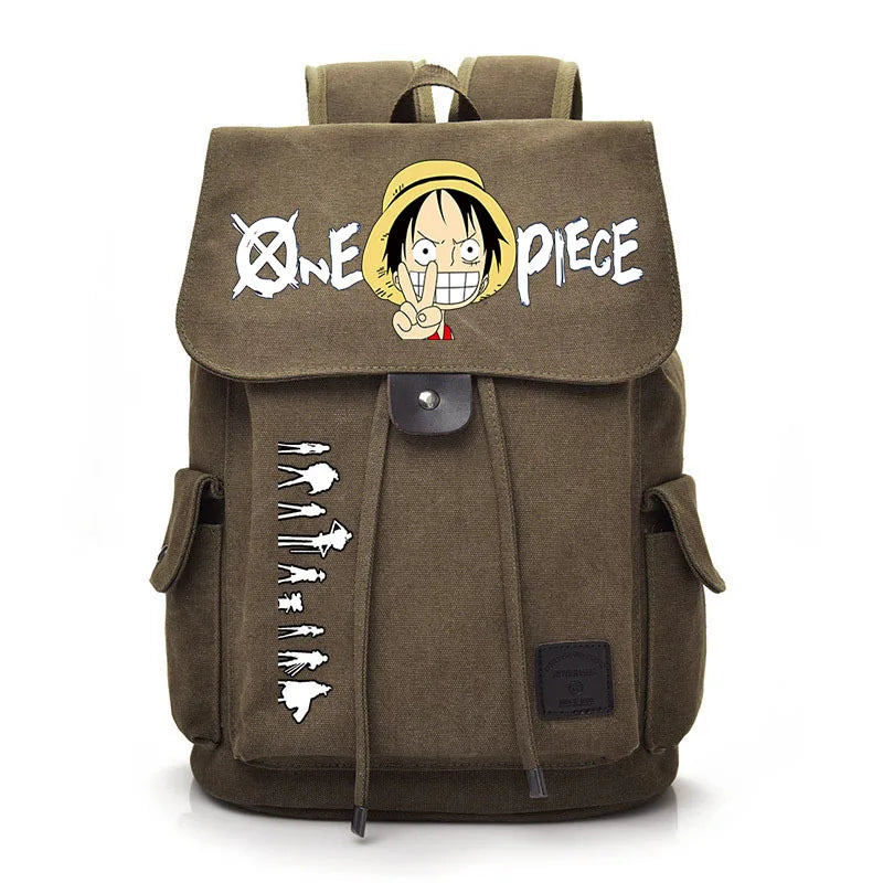 One Piece Anime Backpack Cosplay Luffy Unisex Students School Bag Large Capacity Bookbag Laptop Travel Rucksack Outdoor Bag