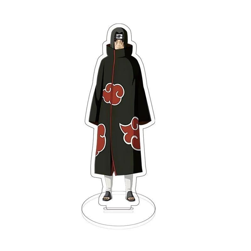 Anime Naruto Akatsuki Uchiha Itachi Stand Model Plate Acrylic Display Desk Decor Figure Decoration Keychain Friends Gift