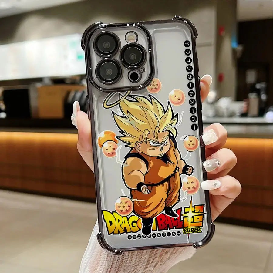 Dragon Ball Z Anime Phone Case – Soft Shell for iPhone 11–16 Pro Max & Plus