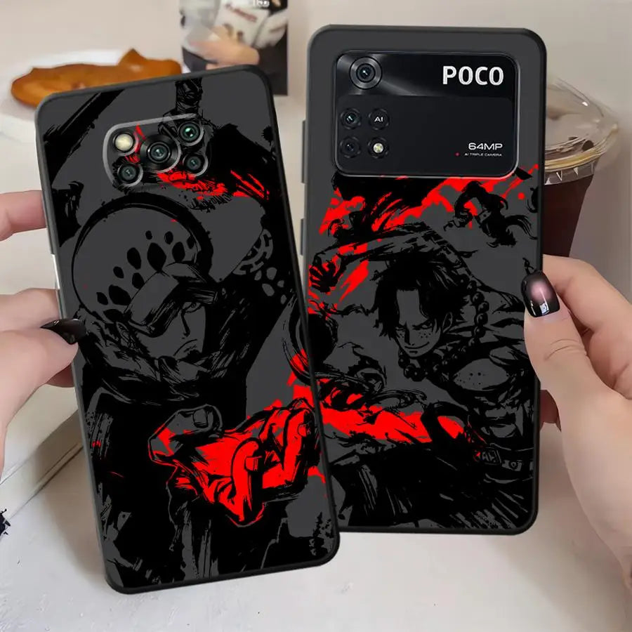 O-neS P-ieceS Cool Case for Xiaomi Poco F8 X3 X4 X5 X7 Pro F3 C50 C71 C61 M3 M4 M7 Pro C75 F1 M5 Black Soft Phone Cover