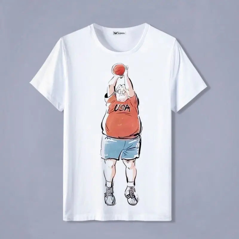 Slam Dunk T-shirt Sakuragi Hanamichi Akagi Haruko Rukawa Kaede Mitsui Hisashi Ryota anime basketball short-sleeved clothes gift