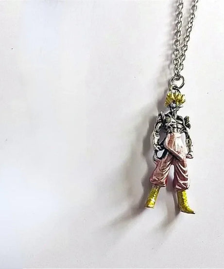 Dragon Ball Animation Peripheral Super Saiyan Goku Necklace Pendant Creative Couple Fashion Pendant Decorative Gift Wholesale