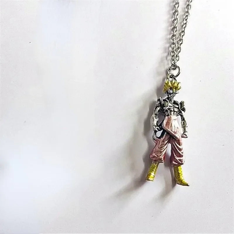 Dragon Ball Animation Peripheral Super Saiyan Goku Necklace Pendant Creative Couple Fashion Pendant Decorative Gift Wholesale