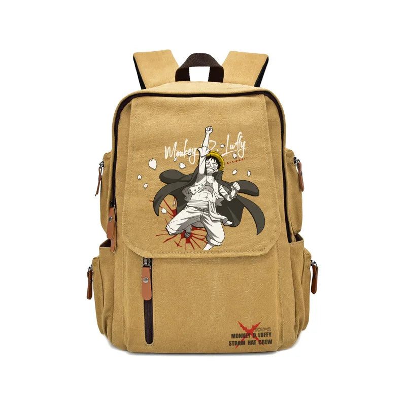 Anima One Piece Peripherals Luffy Ace Premium New Rucksack School Bag Trendy Large Capacity Backpack Bag Birthday Fan Gift