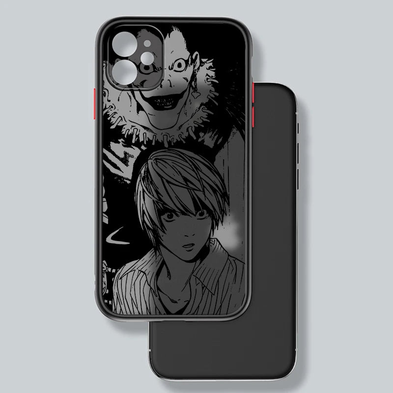 Death Note Cool Art Anime Frosted Translucent For Apple iPhone 16 15 14 13 12 11 XS XR X Pro Max Plus Mini Matte Phone Case