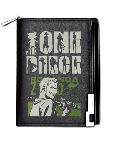 One Piece Luffy Ace Anime Peripheral Zipper PU Wallet Handsome Personality Boy Print Coin Purse Short Card Pack Gift Wholesale