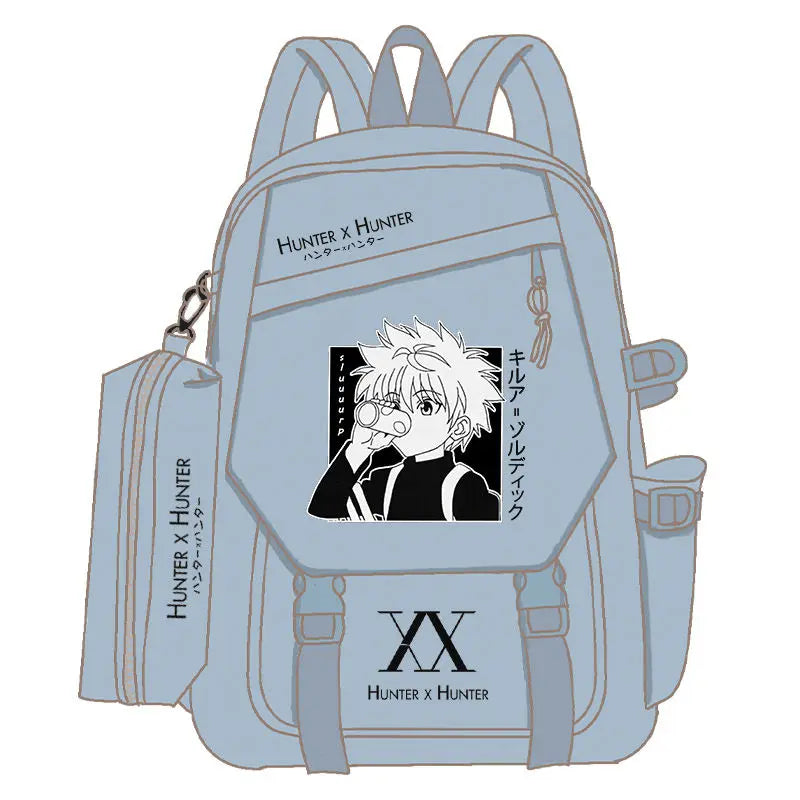 HUNTER Killua Zoldyck Hisoka anime peripheral fashion backpack personality simple student schoolbag holiday gift kawaii