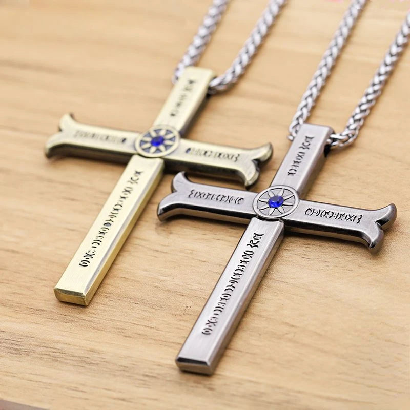 New One Piece Necklace Hawkeye Mihawk Necklace Black Blade Night Anime Peripheral Student Men and Women Pendant with Sheath Gi