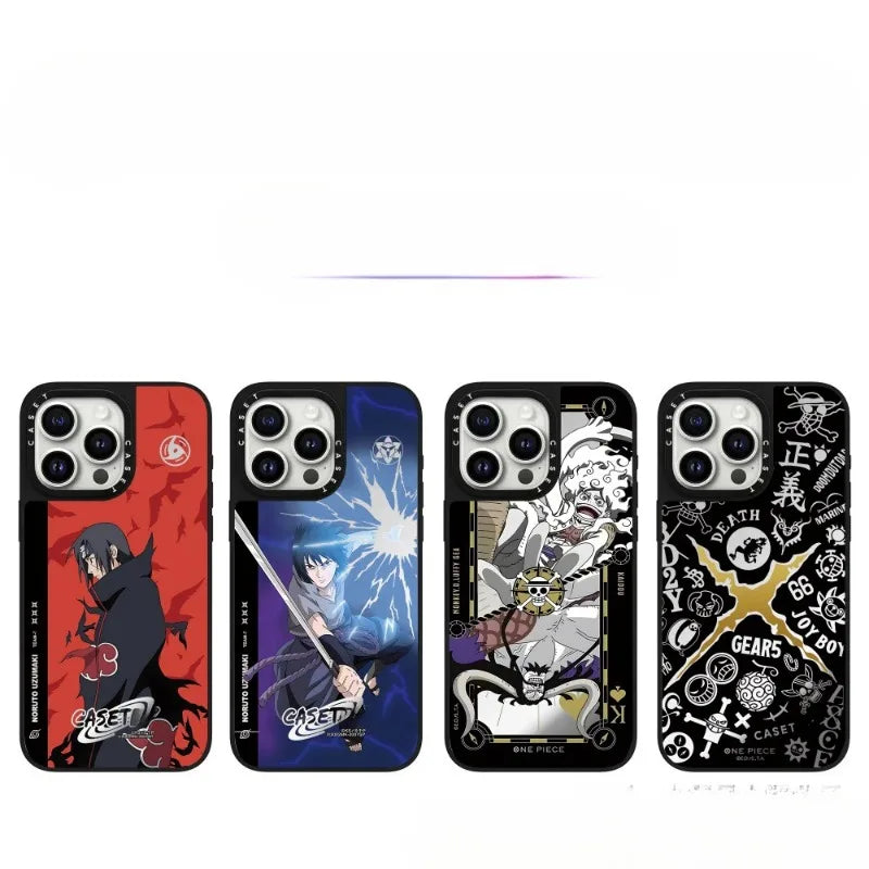 One Piece x Naruto Mirror Phone Case – Anti-Fall Collection for iPhone 16 Pro Max