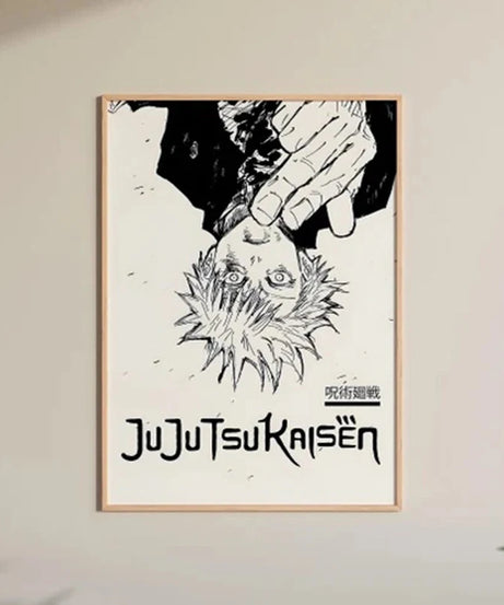 Jujutsu Kaisen Canvas Art – Itadori, Gojo, Fushiguro & Toji Anime Poster (Unframed)