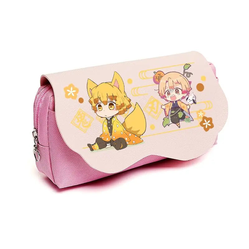 Anime Demon Slayer Student Pencil Case Cute Large Capacity Multifunctional Desktop Storage Bag Practical Gifts
