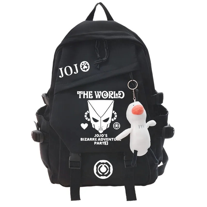 JoJo's Bizarre Adventure Anime Backpack Student School Bag Bookbag Laptop Travel Rucksack Outdoor Boy Girl Gifts