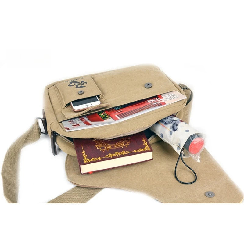 One Piece & Naruto Anime Crossbody Bag – Waterproof Canvas Shoulder Bag