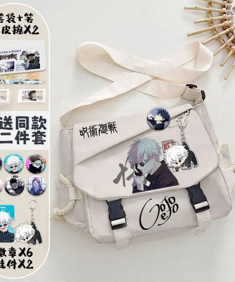 Jujutsu Kaisen Shoulder Bag – Cute Anime Messenger Bag for Students & Fans