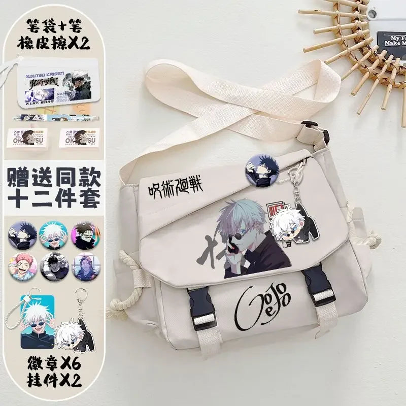 Jujutsu Kaisen Shoulder Bag – Cute Anime Messenger Bag for Students & Fans