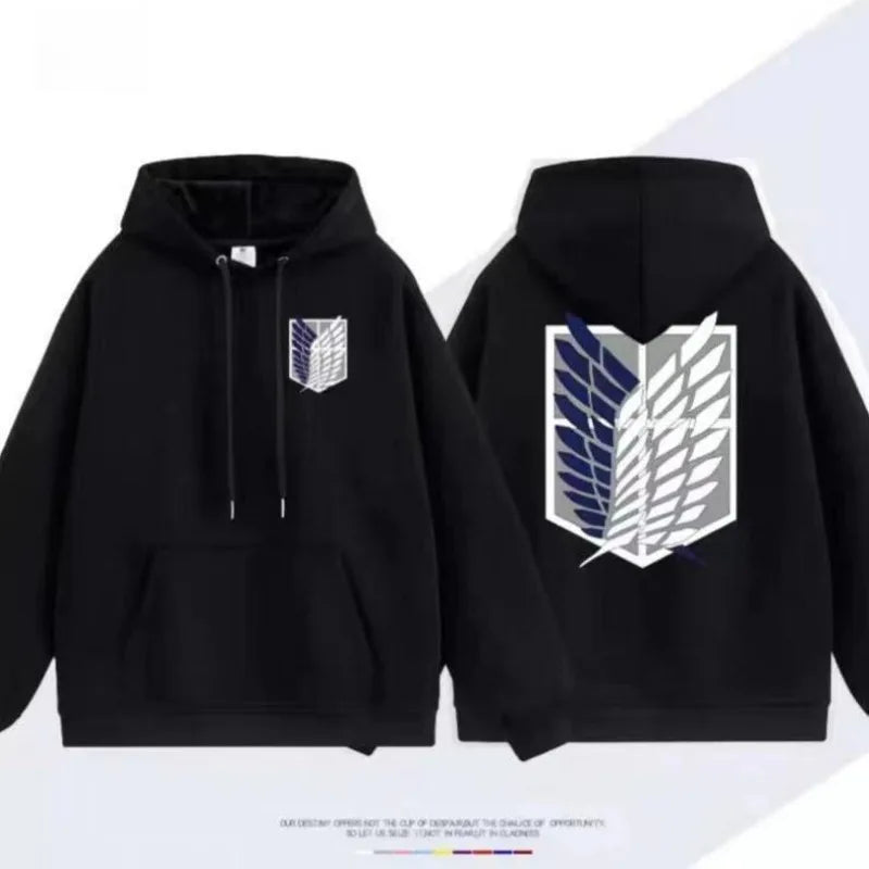 Attack on Titan animation peripheral kawaii new survey corps wings of freedom loose round neck clothes sweatshirt jacket gift